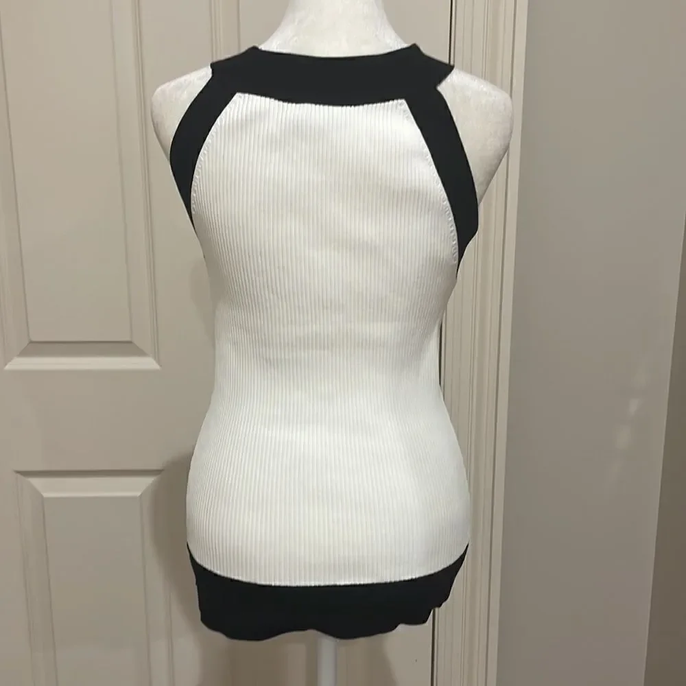 Carmen Marc Valvo Knit Sleeveless Sweater Size Small - Picture 2 of 4